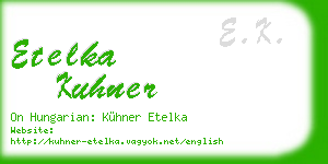 etelka kuhner business card