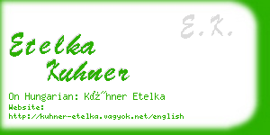 etelka kuhner business card